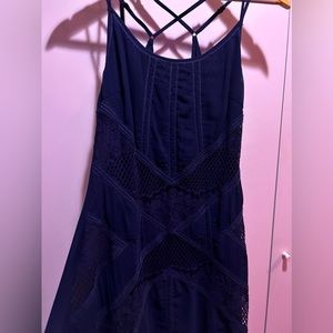VINTAGE 💙 Deep Blue Lace Long Dress